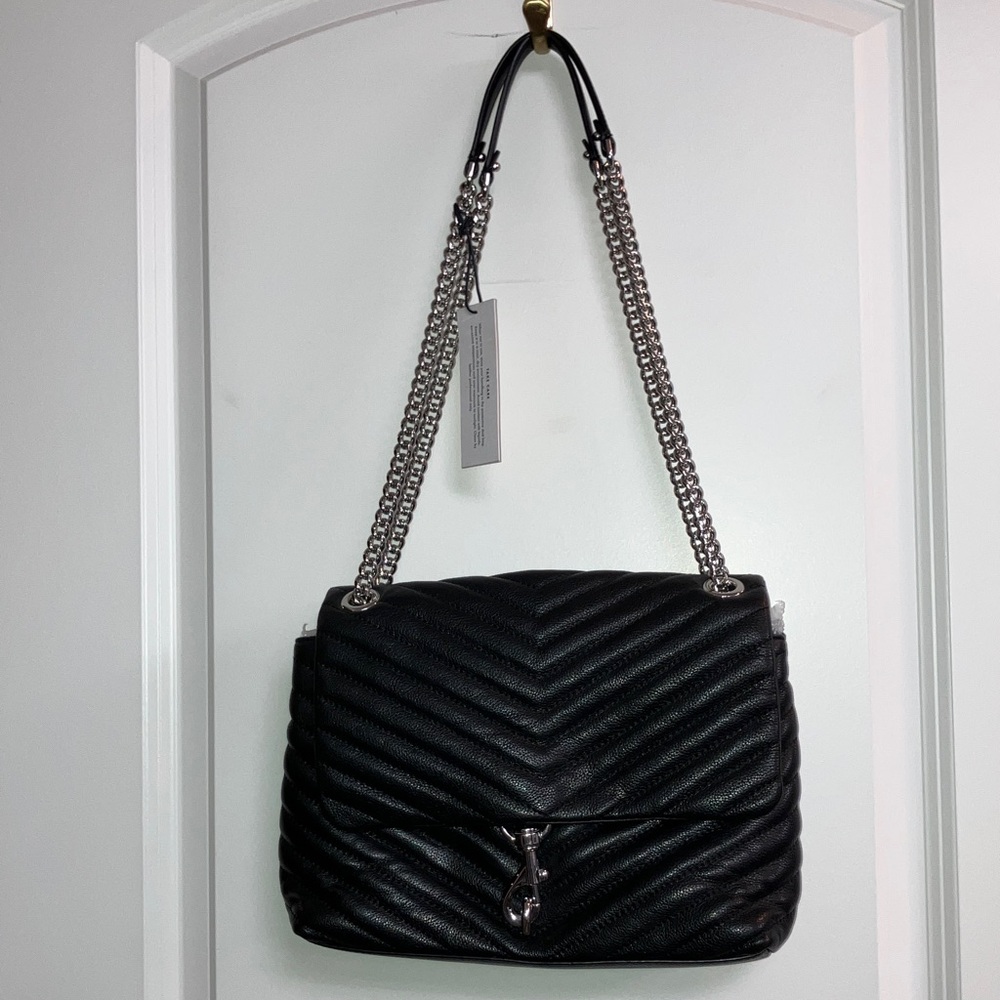 NEW - Rebecca Minkoff black Quilted leather bag